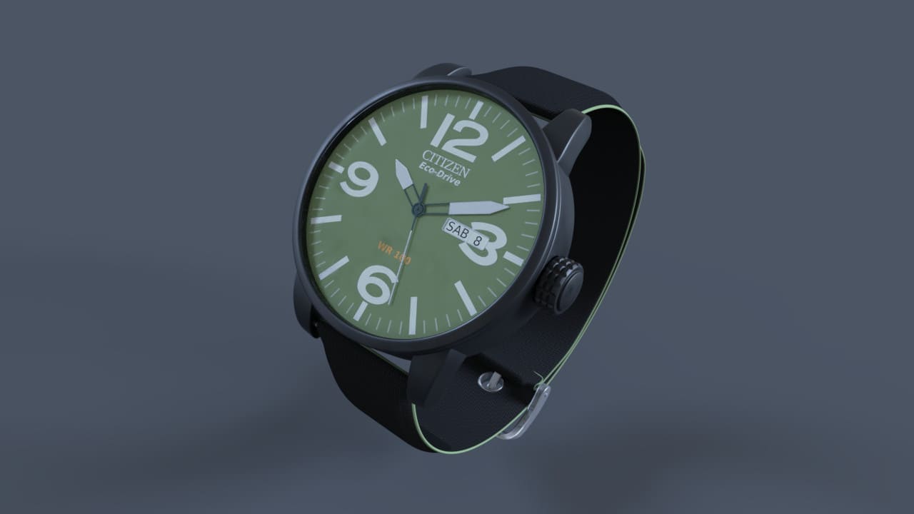 Illustrazione 3D di un orologio da polso