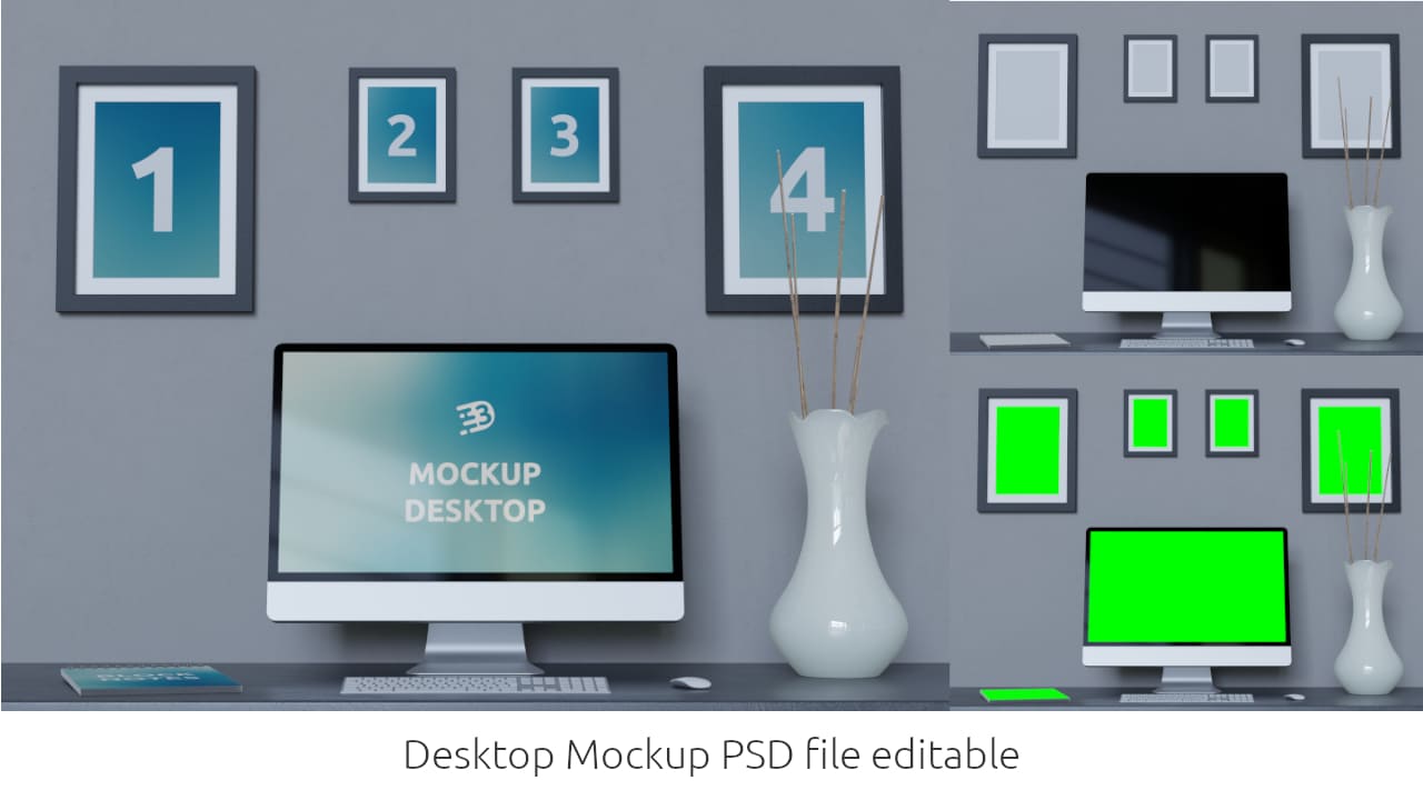 Mockup Desktop PSD file