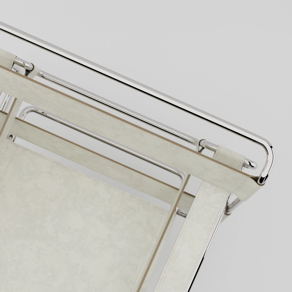 Vista dall'alto della sedia Wassilly di colore beige